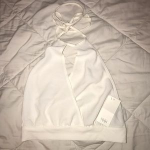 NWT TOBI cream halter top